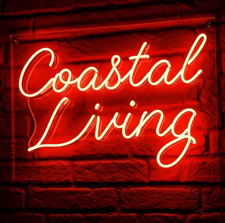 Coastal Living Neon Sign - Handcrafted LED Light for Your Space - Neonwale