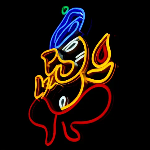 Neonwale Handcrafted Ganesha Neon Light - Neonwale