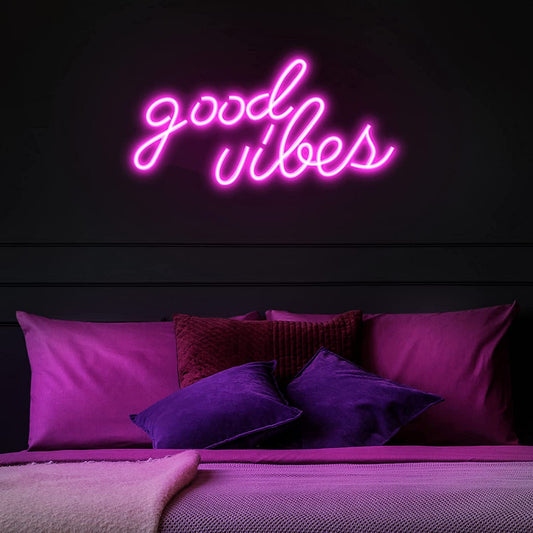 Ultra Glow Good Vibes Neon Lights Signs