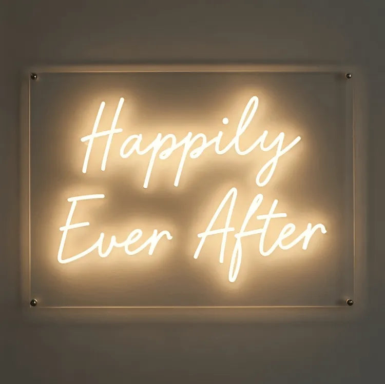 Happily Ever After Neon Sign – Elegant Neon Light | Wedding - Neonwale