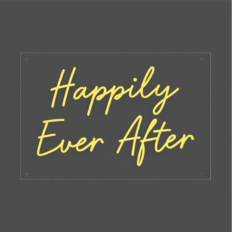Happily Ever After Neon Sign – Elegant Neon Light | Wedding - Neonwale