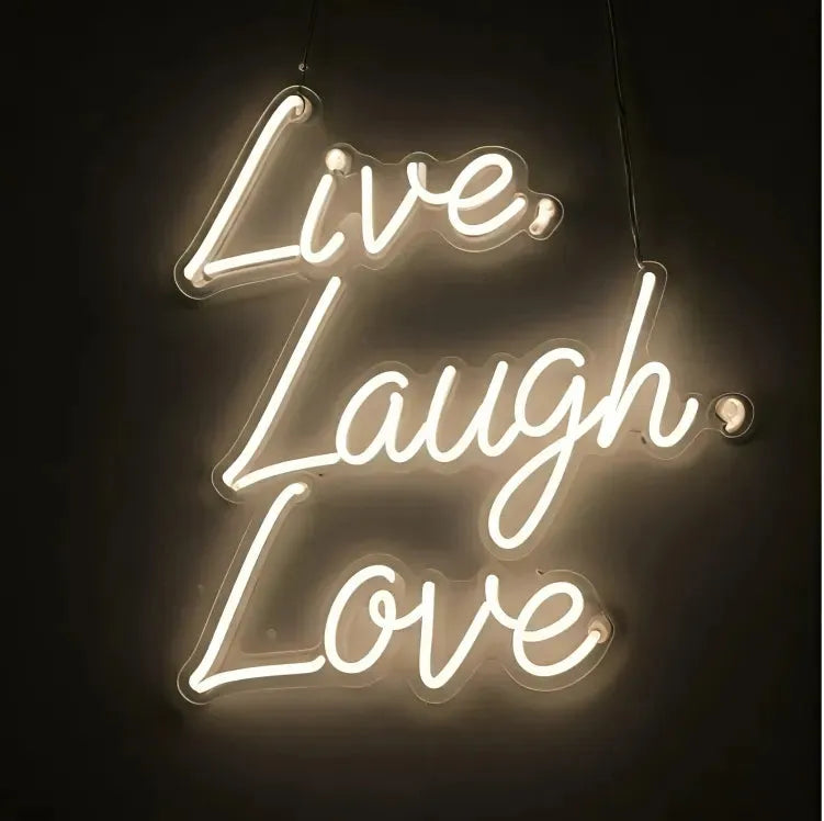 Live Laugh Love Neon Sign – Brighten your space with this vibrant LED sign. - Neonwale