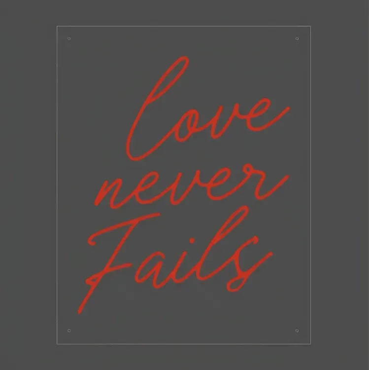Love Never Fails Neon Sign - Handcrafted Neon Light - Neonwale