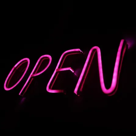 Pink Open Neon Signs - Customizable Designs at Neonwale - Neonwale