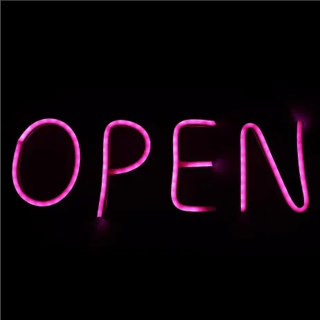 Pink Open Neon Signs - Customizable Designs at Neonwale - Neonwale