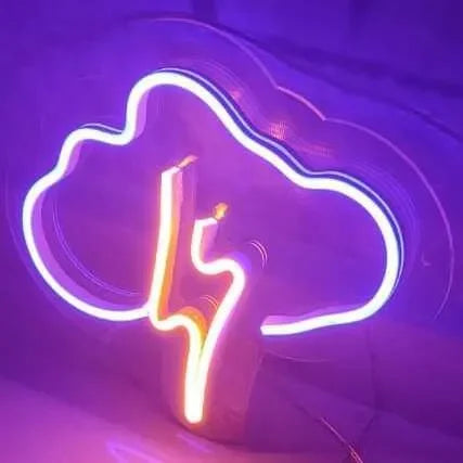 Thunder Cloud Neon Signs - Unique Designs at Neonwale.in - Neonwale