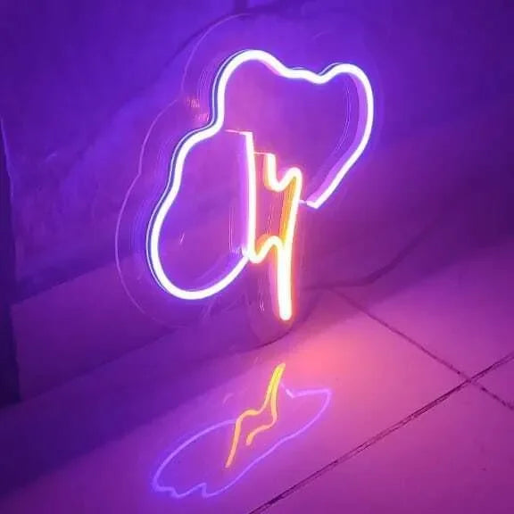 Thunder Cloud Neon Signs - Unique Designs at Neonwale.in - Neonwale