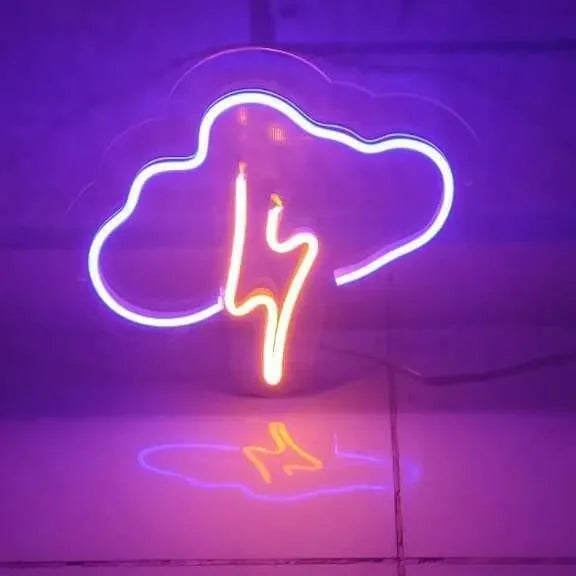 Thunder Cloud Neon Signs - Unique Designs at Neonwale.in - Neonwale