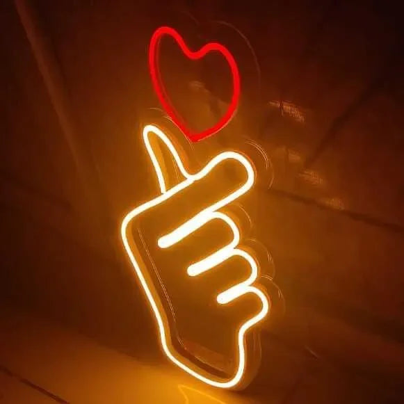 NEONWALE Handcrafted Neon Sign Light "BTS Hand" - Neonwale