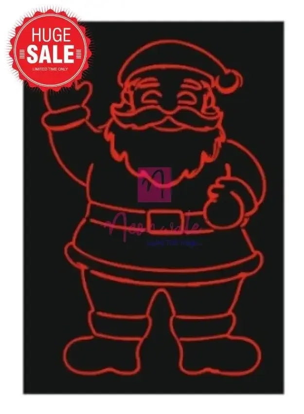 buy-santa-neon-sign-festive-christmas-decor-neonwale-india-21-30-inches-red-lights-638 - Neonwale