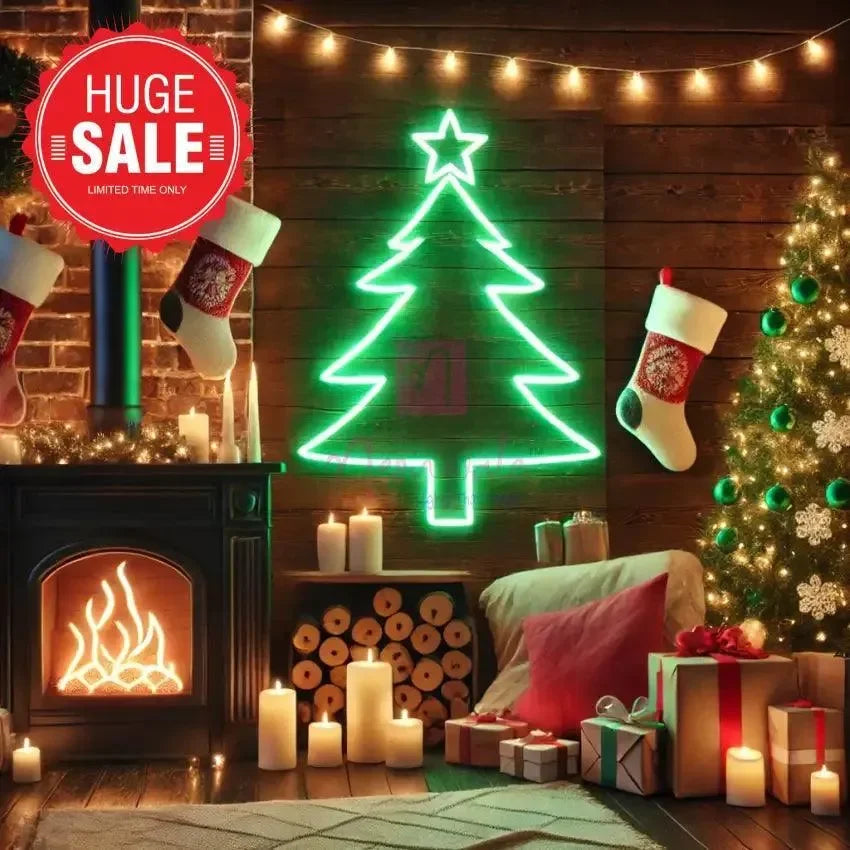 christmas-tree-neon-sign-modern-holiday-decor-neonwale-india-14-23-inches-green-lights-162 - Neonwale
