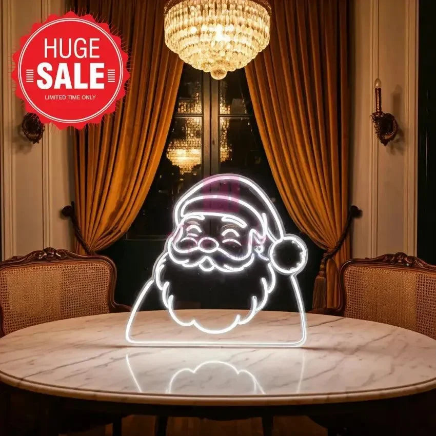 Santa Claus Neon Sign | Festive Holiday Decor for Christmas - Neonwale