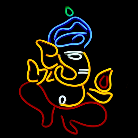 Neonwale Handcrafted Ganesha Neon Light