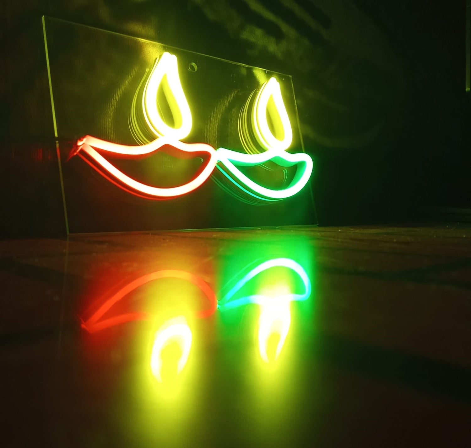 Handcrafted Diwali Diya's Neon Sign Light 