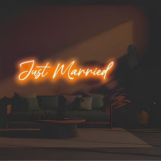 Just Married Neon Sign 