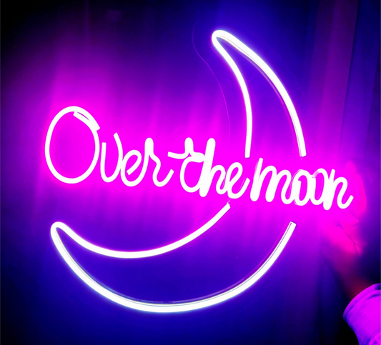 Neonwale Neon Light Over the Moon