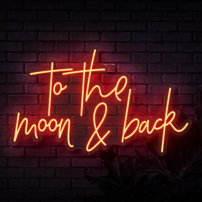 To the Moon & Back Neon Signs - Custom Designs - Neonwale 