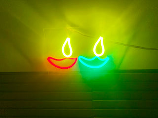 Handcrafted Diwali Diya's Neon Sign Light